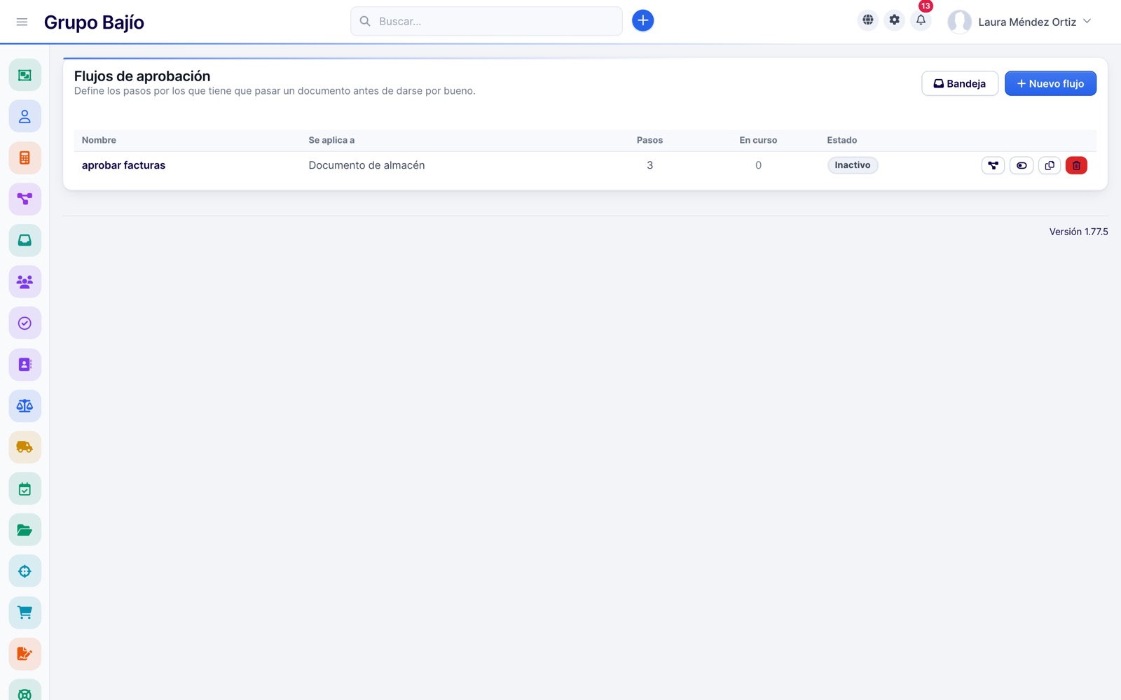 Approval workflows defined by steps